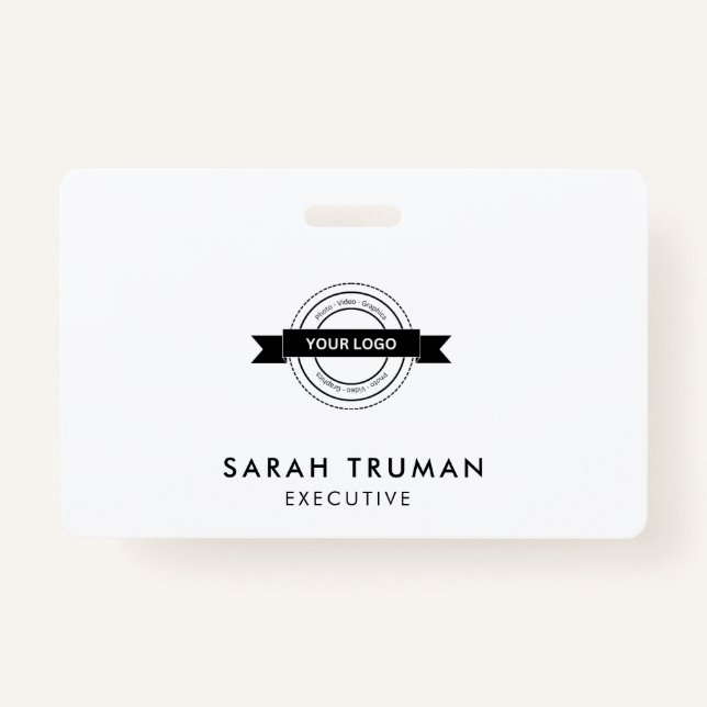 Individuelle Business Employee Card Minimalistisch Ausweis (Vorderseite)