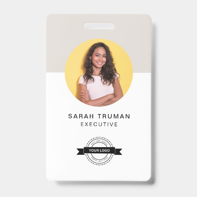 Individuelle Business Employee Card Minimalistisch Ausweis (Vorderseite)
