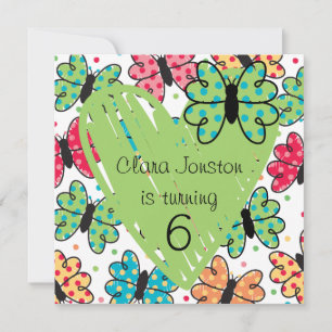 Individuelle Butterfly Geburtstagsfeiern Einladung