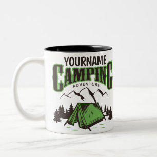 Individuelle Camping-Familien-Camp-Trip-Abenteuer Zweifarbige Tasse