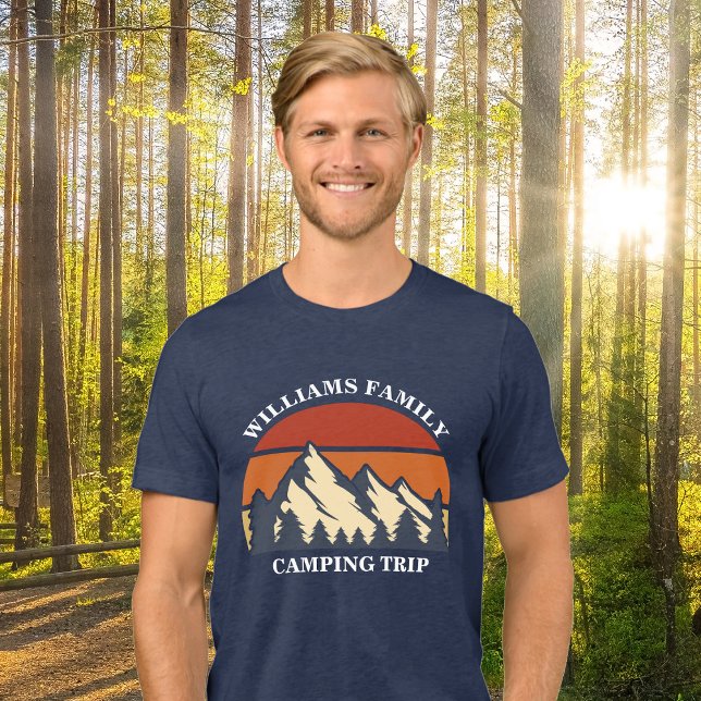 Individuelle Camping-Reiseroute Sunset Tri-Blend Shirt (Von Creator hochgeladen)