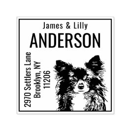 Individuelle Chihuahua-Rücksendeadresse Briefmarke Permastempel