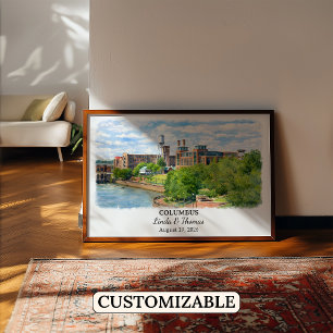 Individuelle Columbus Wandkunst, Georgia Poster