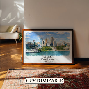 Individuelle Detroit Wandkunst, Michigan Poster