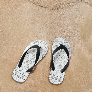 Individuelle Doodle-Kinder kippen Flops Kinderbadesandalen