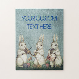 Individuelle EASTER Bunnies Vintag rustikal Puzzle