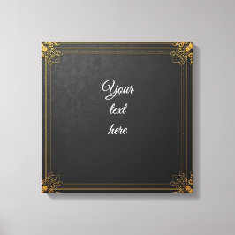 Individuelle Ereignissignierung - Verzierte Gold F Leinwanddruck