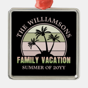 Individuelle Familien Urlaub Strand Tropical Islan Ornament Aus Metall