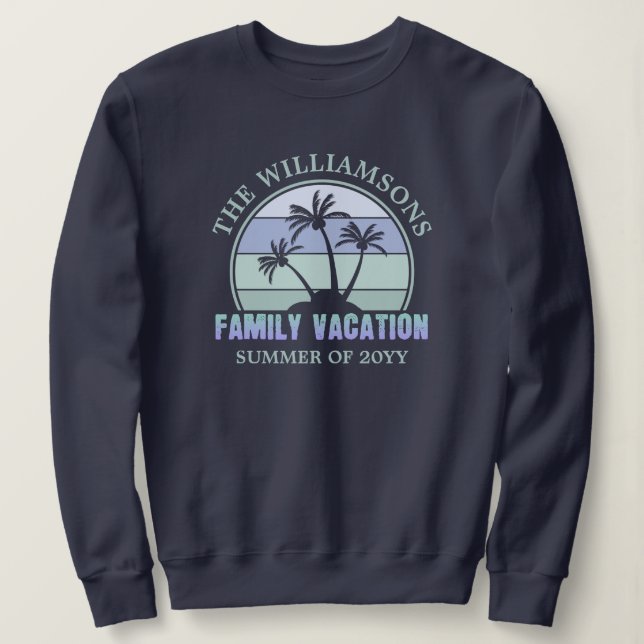 Individuelle Familien Urlaub Strand Tropical Islan Sweatshirt (Design vorne)