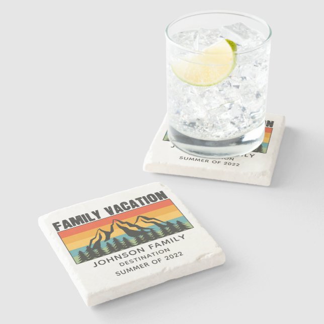 Individuelle Familienferien Berge Wandern Camping Steinuntersetzer (Seitenansicht)