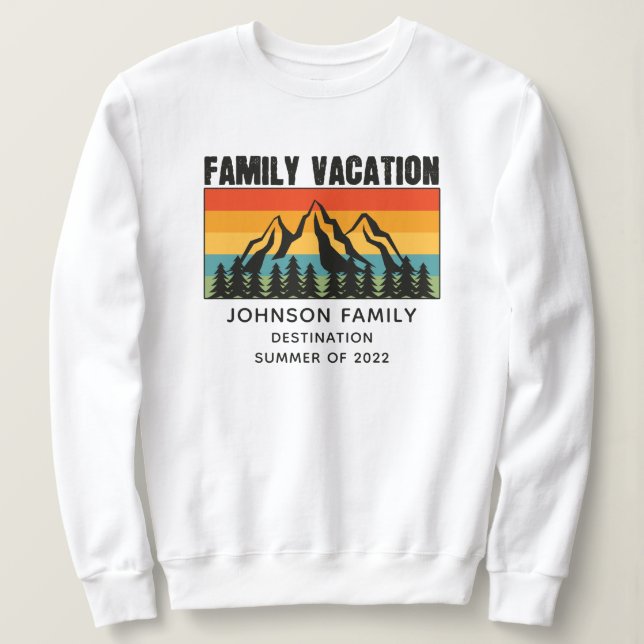 Individuelle Familienferien Berge Wandern Camping Sweatshirt (Design vorne)
