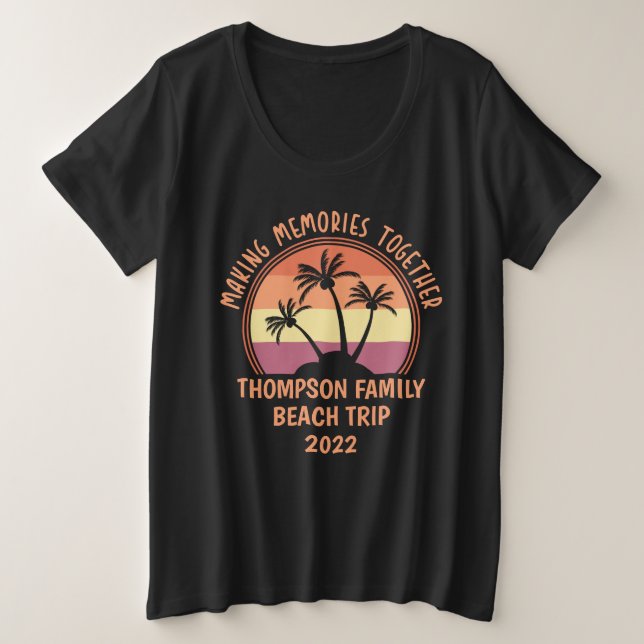 Individuelle Familienferien Sommerferien Wiederseh Große Größe T-Shirt (Design vorne)