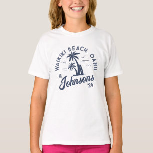 Individuelle Familienferien Sommerstrand Gruppenre T-Shirt