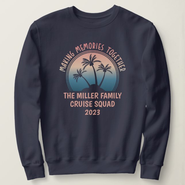 Individuelle Familienferien Sommerstrand-Reise Sweatshirt (Design vorne)