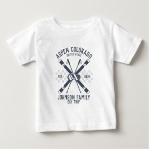 Individuelle Familienfreunde Skireisegruppe Überei Baby T-shirt