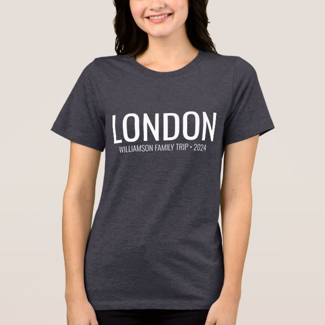 Individuelle Familienurlaub Wiedersehen Trendy Mat Tri-Blend Shirt (Vorderseite)