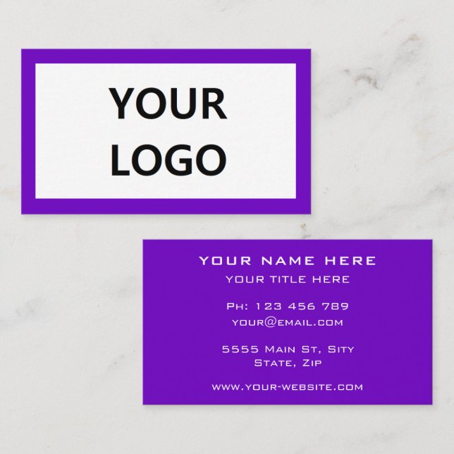 Individuelle Farben für Ihre eigene Design-Visiten Visitenkarte (Vorne/Hinten)