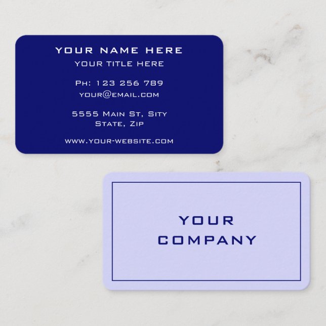 Individuelle Farben Schriftart Ihre eigene Design  Visitenkarte (Vorne/Hinten)