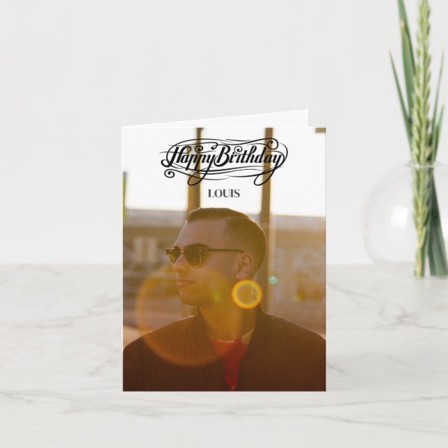 Individuelle Foto Happy Birthday Card Dankeskarte (Vorderseite)