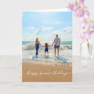 Individuelle Foto- und Text-Sommerferienkarte Karte