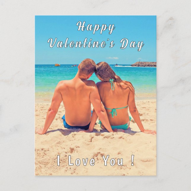 Individuelle Foto Valentine Tageskarte Design Ihre Postkarte (Vorderseite)