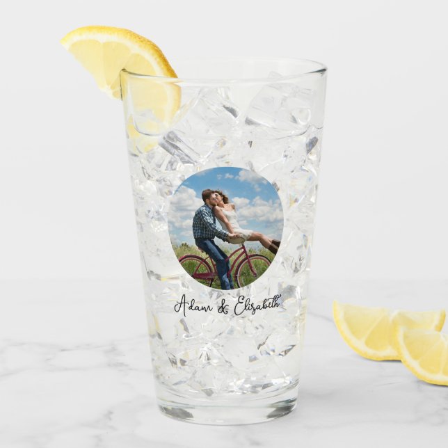 Individuelle Foto Valentines Couple Gift Liebe Mod Glas (Vorderseite Ice)