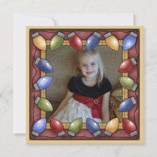 Individuelle Foto Weihnachtsbeleuchtung Weihnachts Feiertagskarte