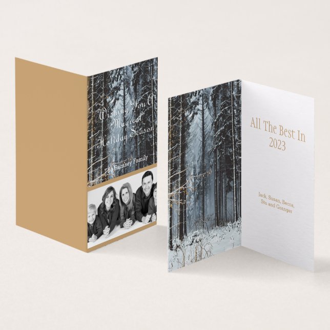 Individuelle Foto Winterlandschaft (Innenseite und Außenseite)