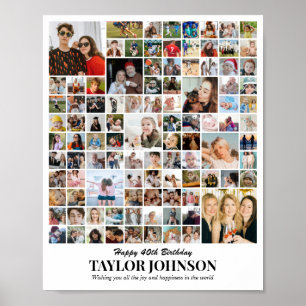 Individuelle Fotocollage 100 Bilder 8x10 16x20 24x Poster