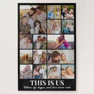 Individuelle Fotocollage 15 Bilder 20x30 Große Fam Puzzle