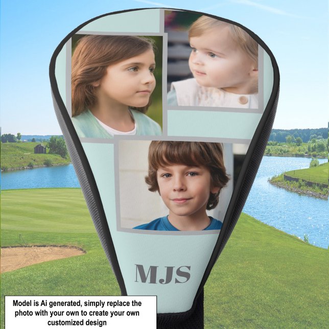 Individuelle Fotocollage-Monogramm-Personalisierun Golf Headcover (Von Creator hochgeladen)