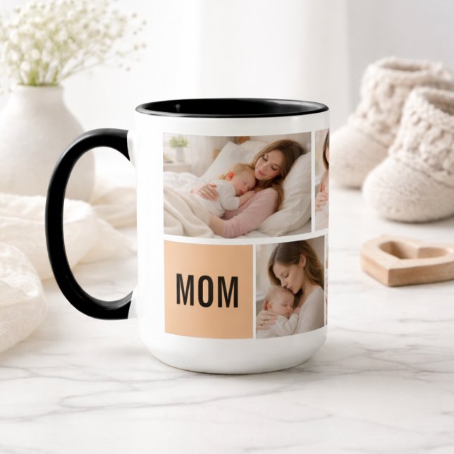 Individuelle Fotocollage Muttertag | Personalisier Tasse (Custom Photo Collage Mother’s Day | Personalized Mug
)