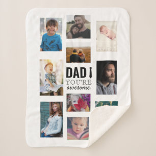 Individuelle Fotocollage Papa Du Bist Großartig Ge Sherpadecke