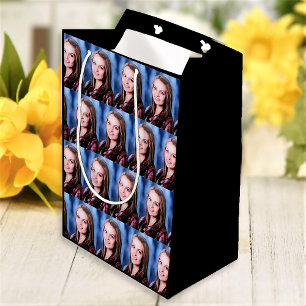 Individuelle Fotocollage personalisiert Mittlere Geschenktüte