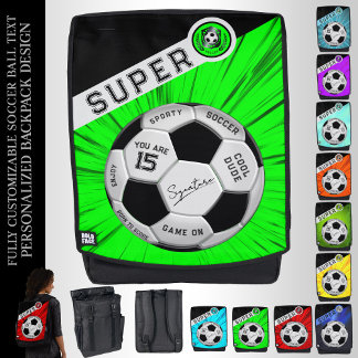 Individuelle Fußball | Grüne Sportgeschenke Desig Rucksack