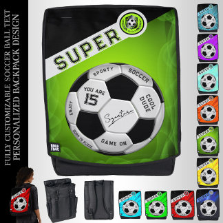 Individuelle Fußball | Grüne Sportgeschenkgestalt Rucksack