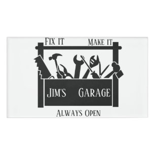 Individuelle Garage Namenschild