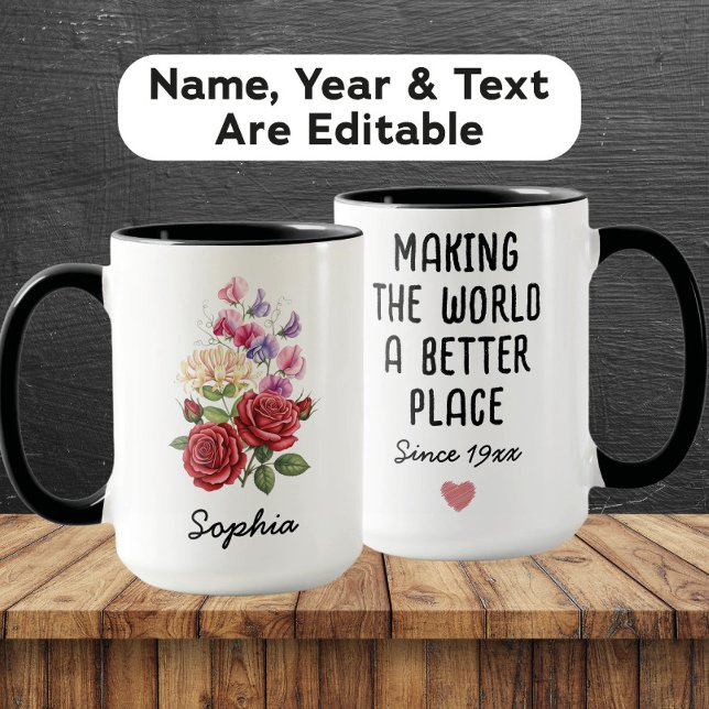 Individuelle Geburtsblume Juni - Personalisierter  Tasse (Von Creator hochgeladen)