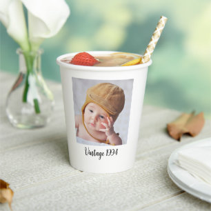 Individuelle Geburtstagsparty Foto Geschenke Party Pappbecher