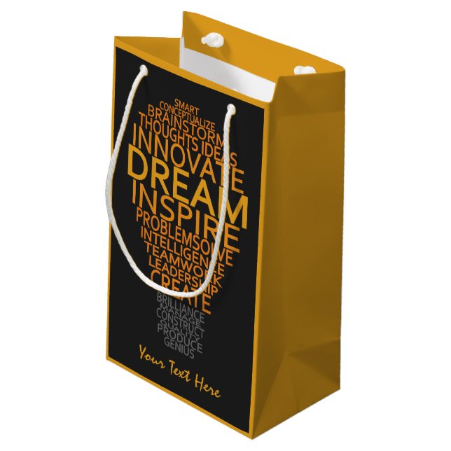 Individuelle Geschenktaschen für Inspirationslampe Kleine Geschenktüte (Rückseite Schrägansicht)