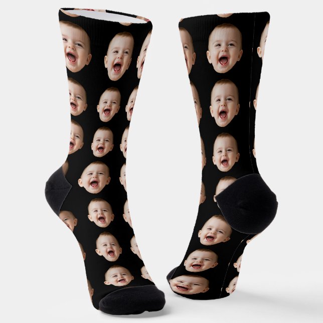 Individuelle Gesichtsfoto-Socken Socken (Gewinkelt)