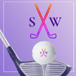 Individuelle Gestaltung Ihres eigenen Golfthemas M Golfball<br><div class="desc">Logostil-Golfschläger mit Ihren Monogramm-Initialen. Perfektes und einfaches Golfmotiv für Ihre eigenen personalisierten Golfbälle. Gut als Geschenk für diejenigen,  die Liebe zu spielen.</div>