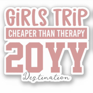 Individuelle Girls Reise billiger als Therapieferi Aufkleber