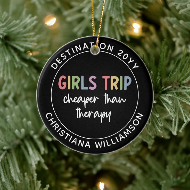 Individuelle Girls Reise billiger als Therapiemädc Keramik Ornament (Baum)