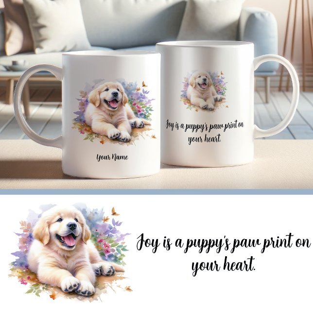 Individuelle Goldene Retriever Tasse mit Zitat (Von Creator hochgeladen)