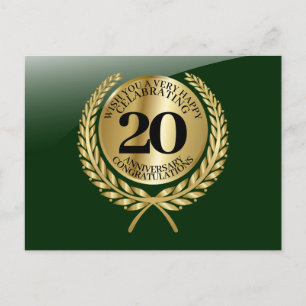 Individuelle Gratulationskarte zum Jubiläum Feiertagspostkarte
