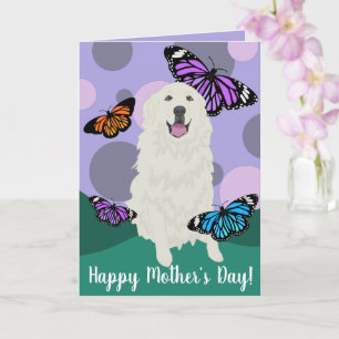 Individuelle Great Pyrenees Schmetterlingskarte Karte