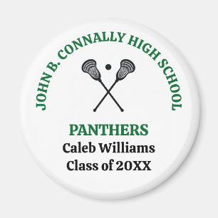 Individuelle Green High School Lacrosse-Mannschaft Magnet