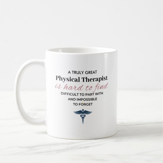 Individuelle großartige Physiotherapeut-Zitate Kaffeetasse (Links)