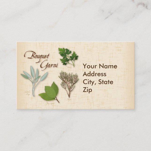 Individuelle Herb Bouquet Business Card Visitenkarte (Vorderseite)